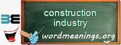 WordMeaning blackboard for construction industry